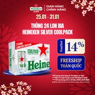 Thùng 24 lon bia Heineken Silver Coolpack 250ml/lon