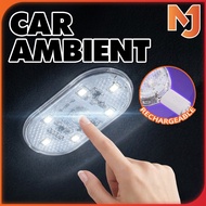 McJoden - AERIN Lampu Ambient LED Kereta Tanpa Wayar – Lampu Dalaman Mini Sentuh untuk Armrest, Bone