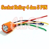 4 foot ceramic relay Socket 5 holder relay relay connector