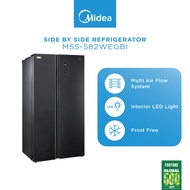 Midea MSS-582WEGBI Gross 580L Side By Side Refrigerator / Fridge / Peti Sejuk