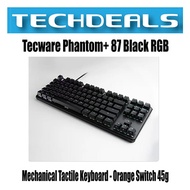 Tecware Phantom+ 87 Black RGB Mechanical Tactile Keyboard - Orange Switch 45g