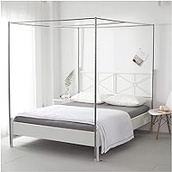 Stainless Steel Canopy Mosquito Netting Frame, Mosquito Net Bracket Four Corner Bed, Metal Tee Connecters, Fit for Single/Double/King/Super King Bed (Color : 24mm, Size : 1.8x2.2m Bed)