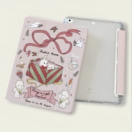 Tri-Fold Pink Ribbon Bunny Tablet Case For Samsung Galaxy Tab A11+ A9+ Plus 11.0 inch SM-X210 X215 L