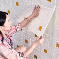 Soft foam35*35cm Ceiling Wallpaper 3D Brick Waterproof Wall Stickers Foam Self-Adchive Wall Decorati