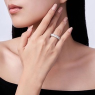 0.3ct/3x5mm each stone moissanite diamond enternity Oval ring for gift