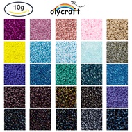 10g MIYUKI Round Rocailles Beads Japanese Seed Beads (RR386) Fancy Lined Aubergine 8/0 3mm Hole: 1mm
