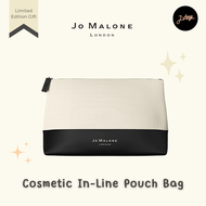 👛 Jo Malone Cosmetic Zip Pouch Bag กระเป๋าผ้าใส่เครื่องสำอางค์ของขวัญจาก Jo Malone  Limited Edition Gifts 👑 โจ มาโลน **เฉพาะตัวกระเป๋า ไม่รวมสินค้า**