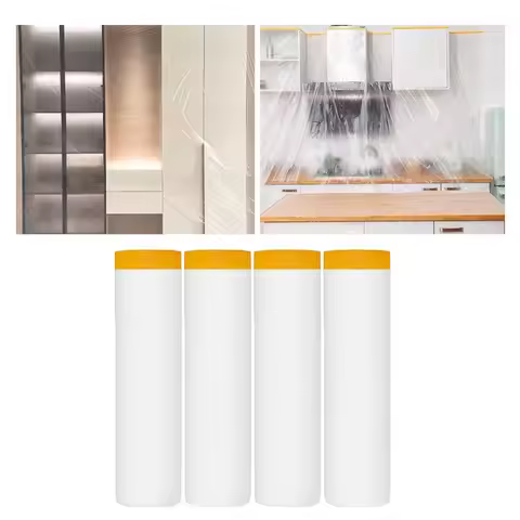 4Pcs 2.7x20M Dust Cover Decoration Transparent Dust Cover Cloth Protective Film For Cabinets Refrige