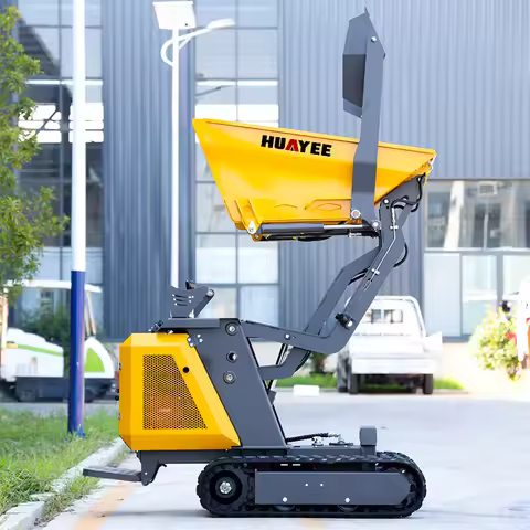 Multifunctional Diesel Engine Mini Dumper 800kg Hydraulic Automatic Tracked Dumper Manufacturer Micr