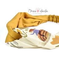 ** Miss Ha * B023 Korea.illustration Style Country Childlike Garden Stitching Cross Headband. 2209