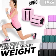 Svarga Adjustable 1kg Ankle Weight - Weight Hand Weight - Gray, Piece