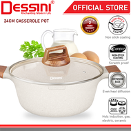 DESSINI ITALY 24CM Maifan Stone Casserole Induction Non Stick Pot Bowl Pan Cookware Tool PERIUK