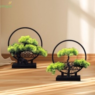 YANGGUA Artificial Potted Pine Tree, Plastic Pine Tree Branches Plastic Flowers,  Fake Trees Plant L