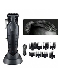 Kemei Km-2296帶座充式理髮機1入組可充電攜帶式男士理髮器，適用於家庭和專業理髮店使用，無線理髮