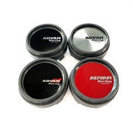4pc 61mm advan racing logo red black silver Car Modified Wheel Center Cover Rim Hub Cap Center Cap f