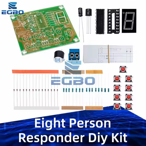 1~10PCS Eight Person Responder Diy Kit 8 Channel Answering Teaching Practice Welding CD4511 8Bit Ans