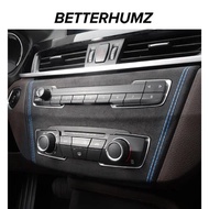 For BMW X1 F48 X2 F39 Made of Alcantara Car Interior Center Console Air Condition CD Panel Trim Perf