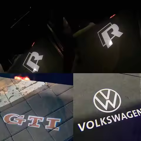 Hot Sale LED Car Door Logo Projector Light Accessories for VW R Golf 5 6 7 GTI GTD GTE CC Passat B6 