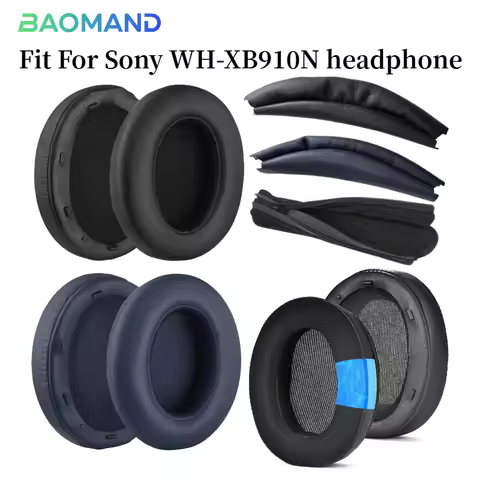 1 set Replacement Ear Pads Earpads Headband for Sony/Sony WH-XB910N Headphones Memory Foam Ear Cushi