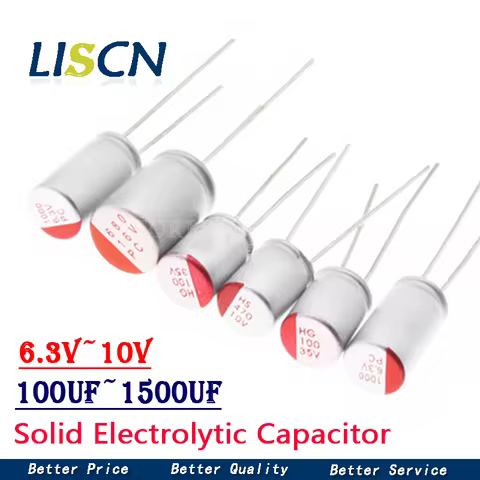 10Pcs Solid Electrolytic Capacitor DIP 6.3V 10V 16V 100UF 150UF 220UF 270UF 330UF 470UF 560UF 680UF 