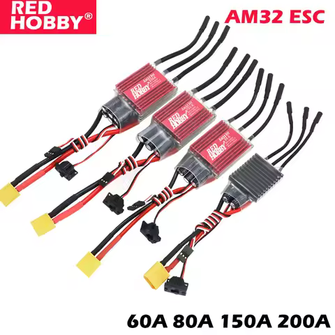 RedHobby AM32 60A 80A 160A 200A Programming Brushless ESC 2-6S BEC 6V/2A 6V/5A For 1/10 1/8 RC Crawl