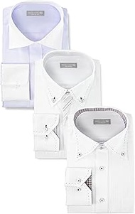 Dress Code 101 SHIRT-Z3SET Men's Shape-Resistant Shirt, Long Sleeve, 3-Piece Set, Various Sizes for 