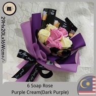 Men Flower Bouquet男士花束👨6 Soap Rose Bouquet香皂花束🌹Graduate毕业💕Brithday gift生日🎂hadiah birthday Lelaki💘Fat