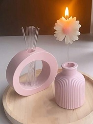 3入組矽膠花瓶樹脂花盆模具和DIY水耕試管花瓶，具有花卉栽培模具