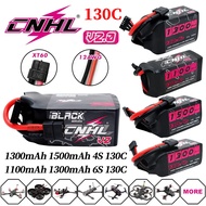 CNHL Black Series V2 4S 6S 130C LiPo Battery 1100mAh 1300mAh 1500mAh XT60 for FPV Drone RC Racing
