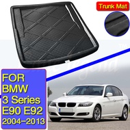 แผ่นรองเท้าในรถที่รองเท้าท้ายรถพรมเช็ดเท้าพรมถาดเก็บสัมภาระสำหรับ BMW 3 Series E90 E92ซาลูนซีดานคูเป