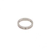 TIFFANY&CO Tiffany&Co.三鑽戒指窄版3mm鑽石/pt950