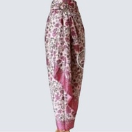 Rok Batik Wanita Kain Lilit Bahan Semi Sutra Silky Plus Ring Pengikat Motif 19 - Serut - Bawahan Fit