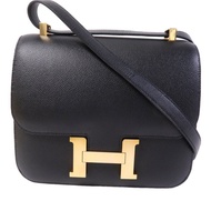 HERMES Epsom皮革Constance 24金扣手挽肩背兩用袋
