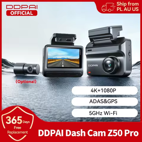 DDPAI Z50 Pro Dash Cam 4K Car DVR 3"IPS Screen 5GHz WiFi GPS ADAS 24H Parking Monitor Front and Rear
