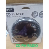 GPX CD PLAYER  WITH FM RADIO