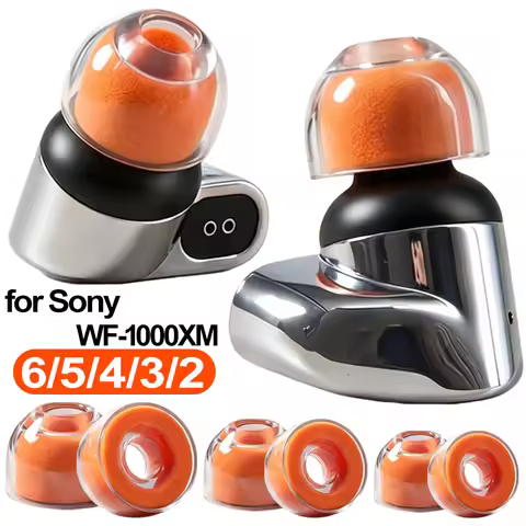 Silicone Memory Foam Ear Tips for Sony WF-1000XM6/5/4/3 Earbuds Tips Earphones Pad Cover S M L Earca