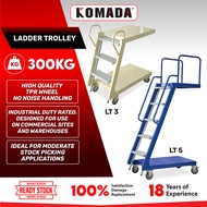 KOMADA™ (LT) Ladder Trolley Industrial Platform Ladder Trolley Warehouse Mobile Ladder Push Trolley 