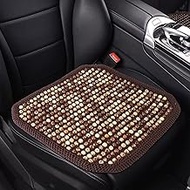 Yeolpise Bodhi Beaded Car Seat Cushion,Large Wooden Beads Square Cushion Massage Seat Cushion Cover for Home/Office Chair/Car and Truck Seat Cushion Bottom with Breathable Mesh Cloth Cool in Summer