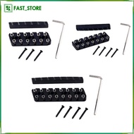 [Wishshopelxn] 6/7/8 String Headless Guitar Bridge & Slotted Camel Nut for Guitar Accs