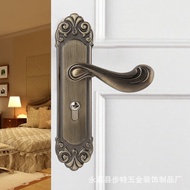 European-style Green Bronze Indoor Door Lock Bedroom Door Solid Wood Mute Door Lock Mechanical Door Lock Tool Handle Lock Door Lock Tool