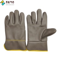 SUYO Labor Gloves, Short Cowhide Welding Gloves,  Security Protection Thick Wear Resistant Safety Gl