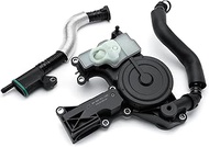 SHUNSEN Engine Oil Separator with Hose Fit for Audi A4 A5 A6 Quattro Allroad Q3 Q5, for 06H103495J,