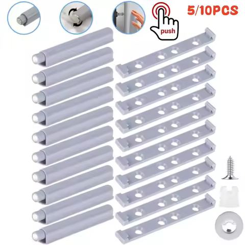 5/10Pcs Cabinet Push to Open Door Catches,Magnetic Latch,Closet Door Soft Touch Push Close,Drawer Op
