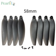 PEARLMY Folding Propeller Blades, 58mm/66mm Plastic Remote Control Drone Parts, Universal Black Quad