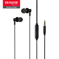 AIWA ESTM-128 Wired In-Ear Earphones หูฟังมีสาย 3.5 มม. น้ำหนักเบา BLACK