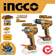 INGCO CKLI20271 ชุดคอมโบ้ 20V (สว่านไร้สาย+บล็อกกระแทก) 400 N.m BL motor (รับประกัน 2ปี)