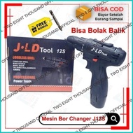 DISKON Bor Baterai JLD Hitam 12S Cordless Drill J12S