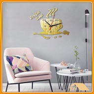 Creative DIY Acrylic Mirror Wall Clock Fashion Teapot Wall Clock DIY Mirror Wall Stickers Decorative Clock Ornaments Home Wall Decor bri