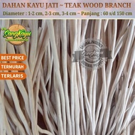 Teak Wood branch 110 cm Teak Wood branch macrame decoration - 1 - 2 cm, 60 cm