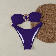 ชุดว่ายน้ำ Bandeau Bikini สีเรียบ Sexy จาก Polovedo Official